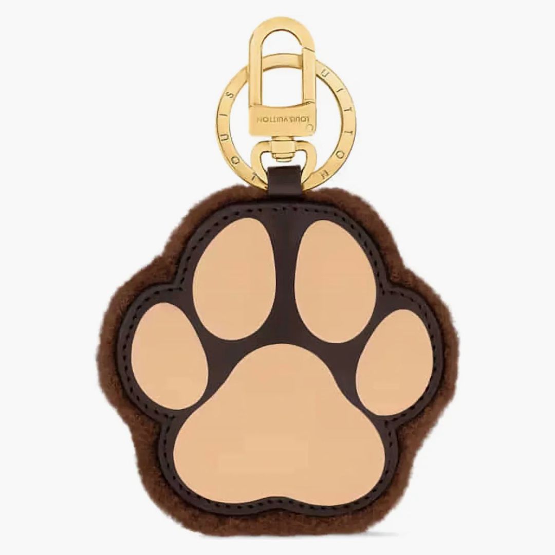 Louis Vuitton Lv Paw Key Holder And Bag Charm Brown