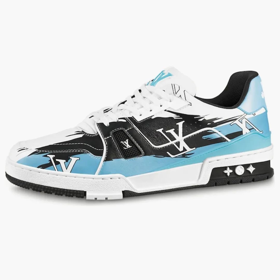 Louis Vuitton Lv Trainer #54 Graphic Print White Black Blue