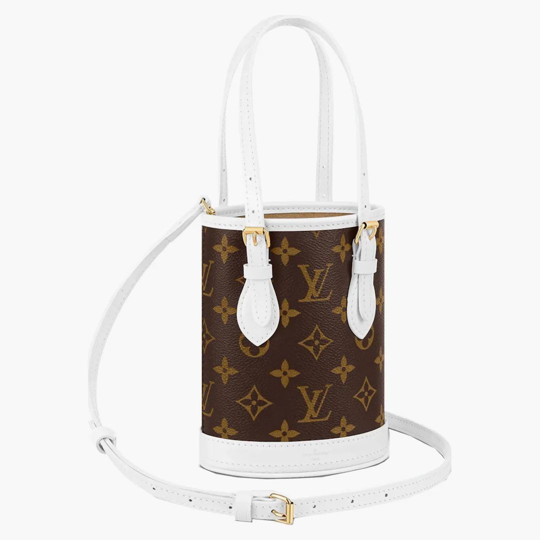 Louis Vuitton Nano Bucket White/brown