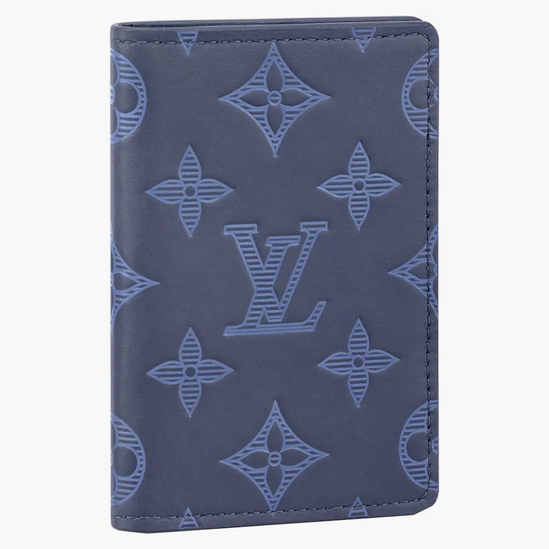 Louis Vuitton Pocket Organizer Monogram Shadow Navy Blue