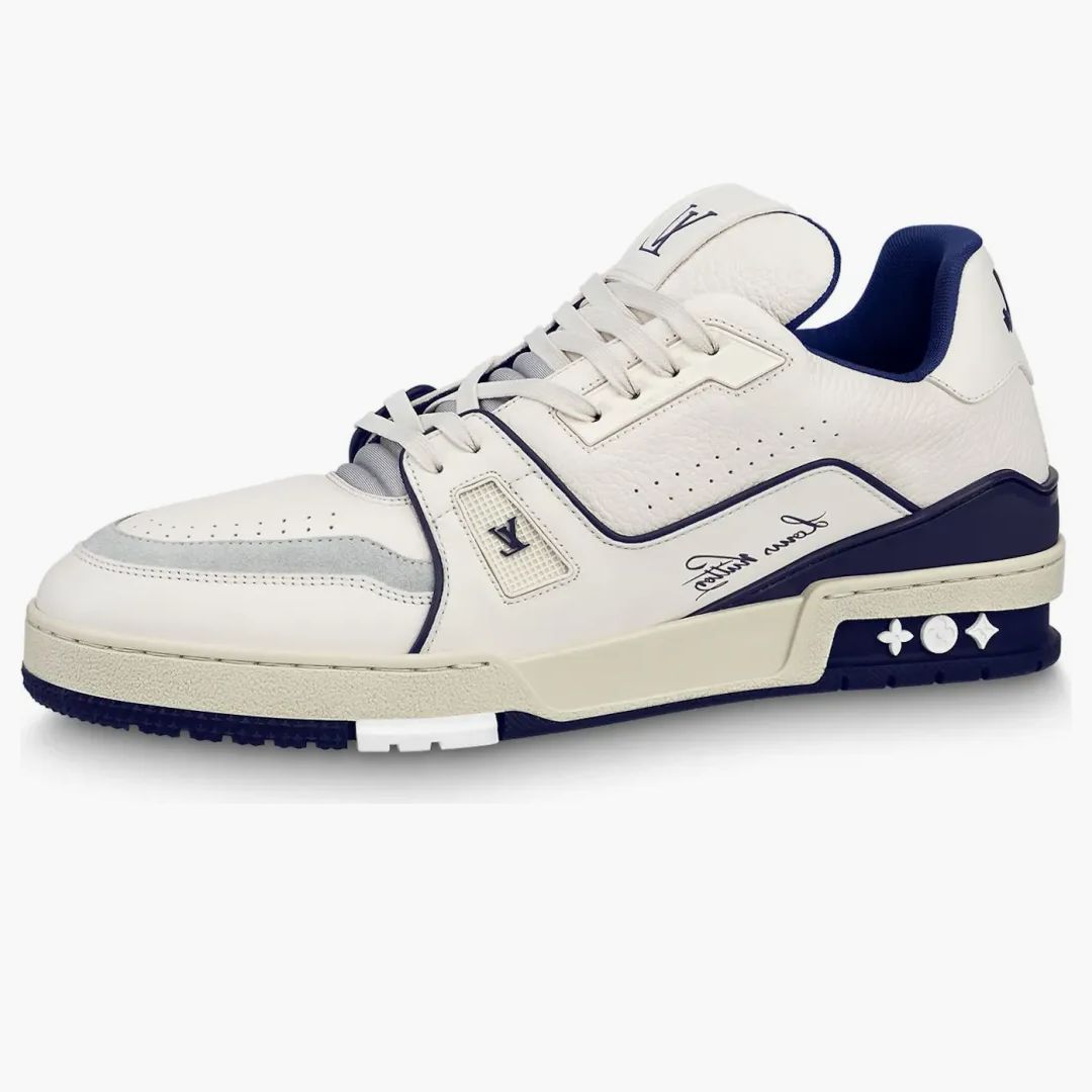 Louis Vuitton Trainer #54 Signature White Marine