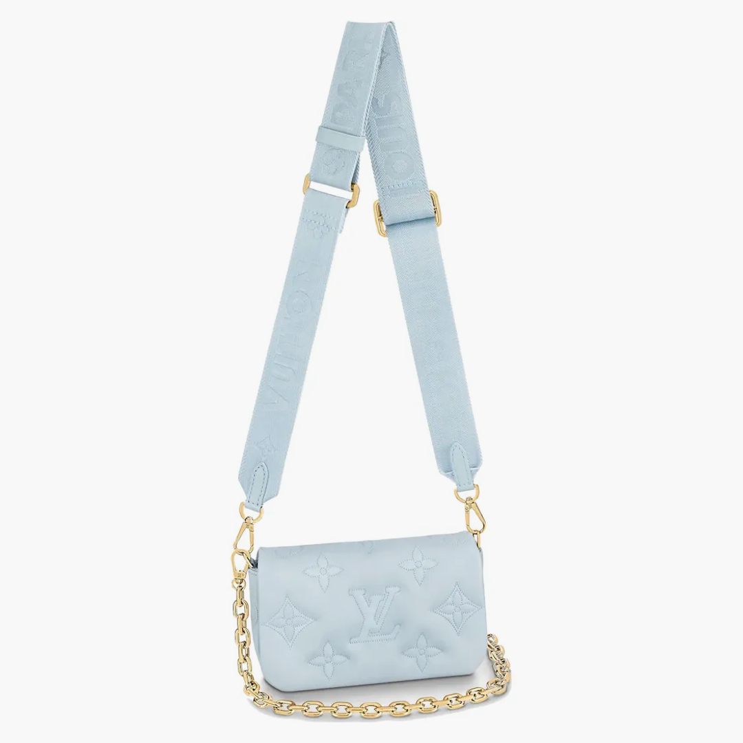 Louis Vuitton Wallet On Strap Bubblegram Blue Glacier