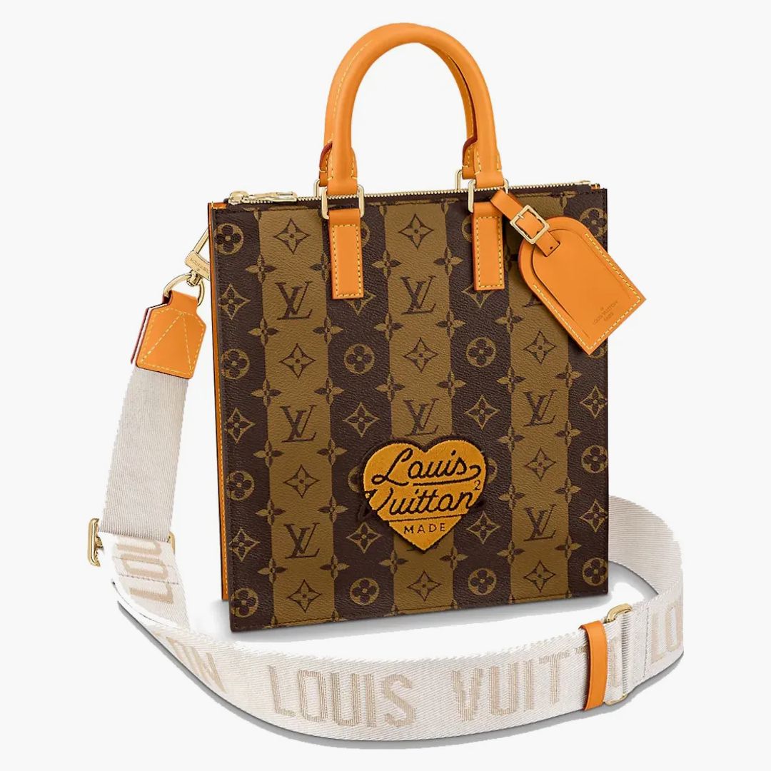 Louis Vuitton X Nigo Sac Plat Cross Monogram Stripes Brown
