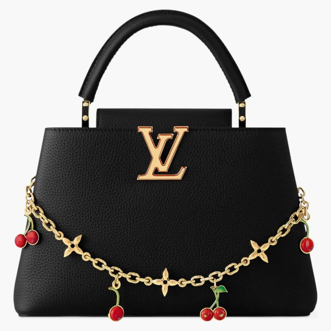 Louis Vuitton X Takashi Murakami Cherry Capucines Mm Black