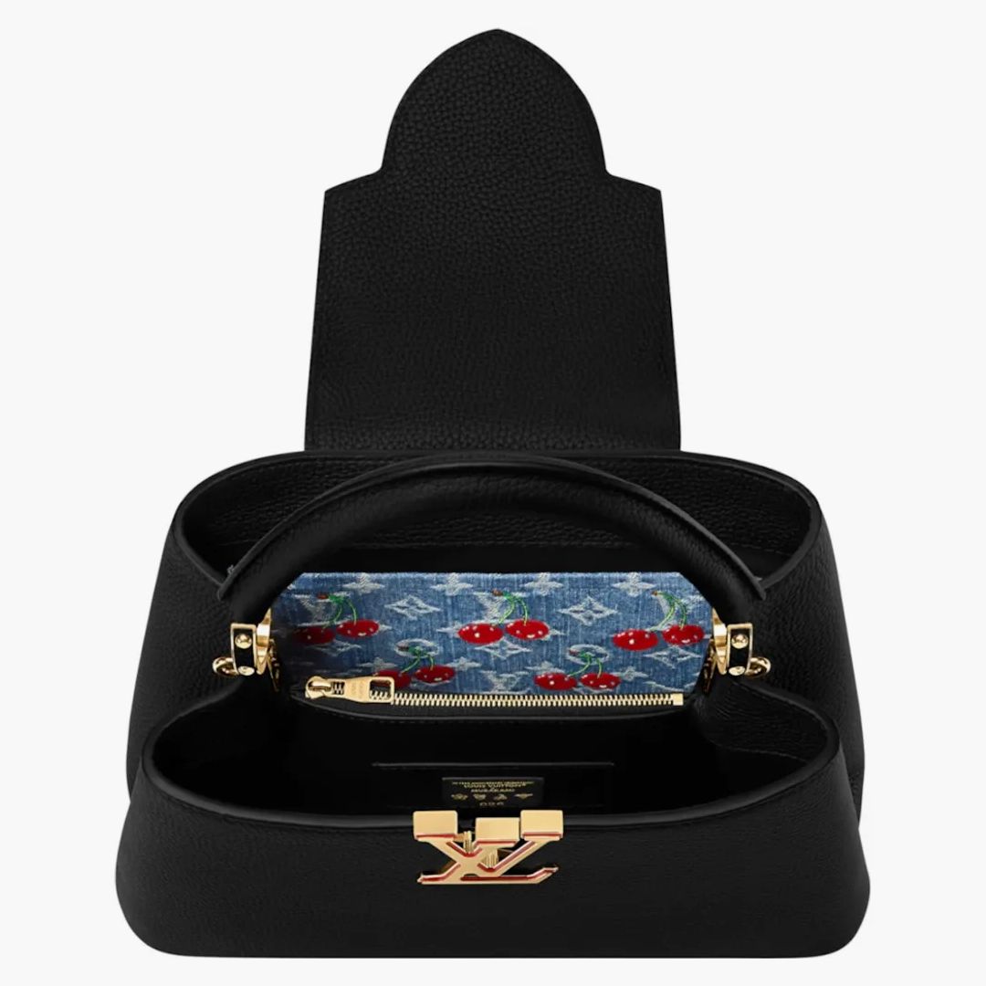 Louis Vuitton X Takashi Murakami Cherry Capucines Mm Black