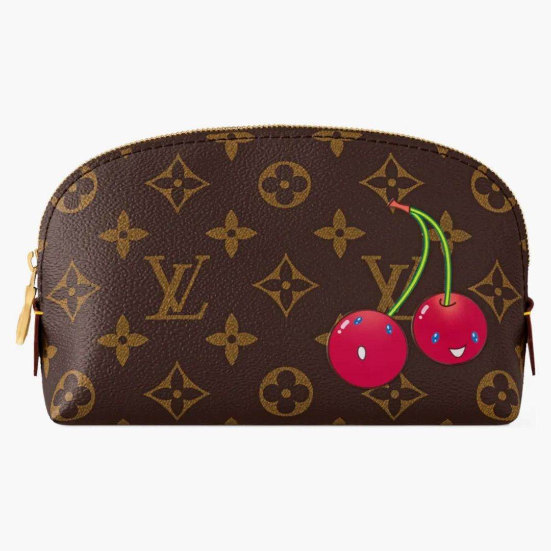 Louis Vuitton X Takashi Murakami Cherry Cosmetic Pouch Pm Brown Monogram