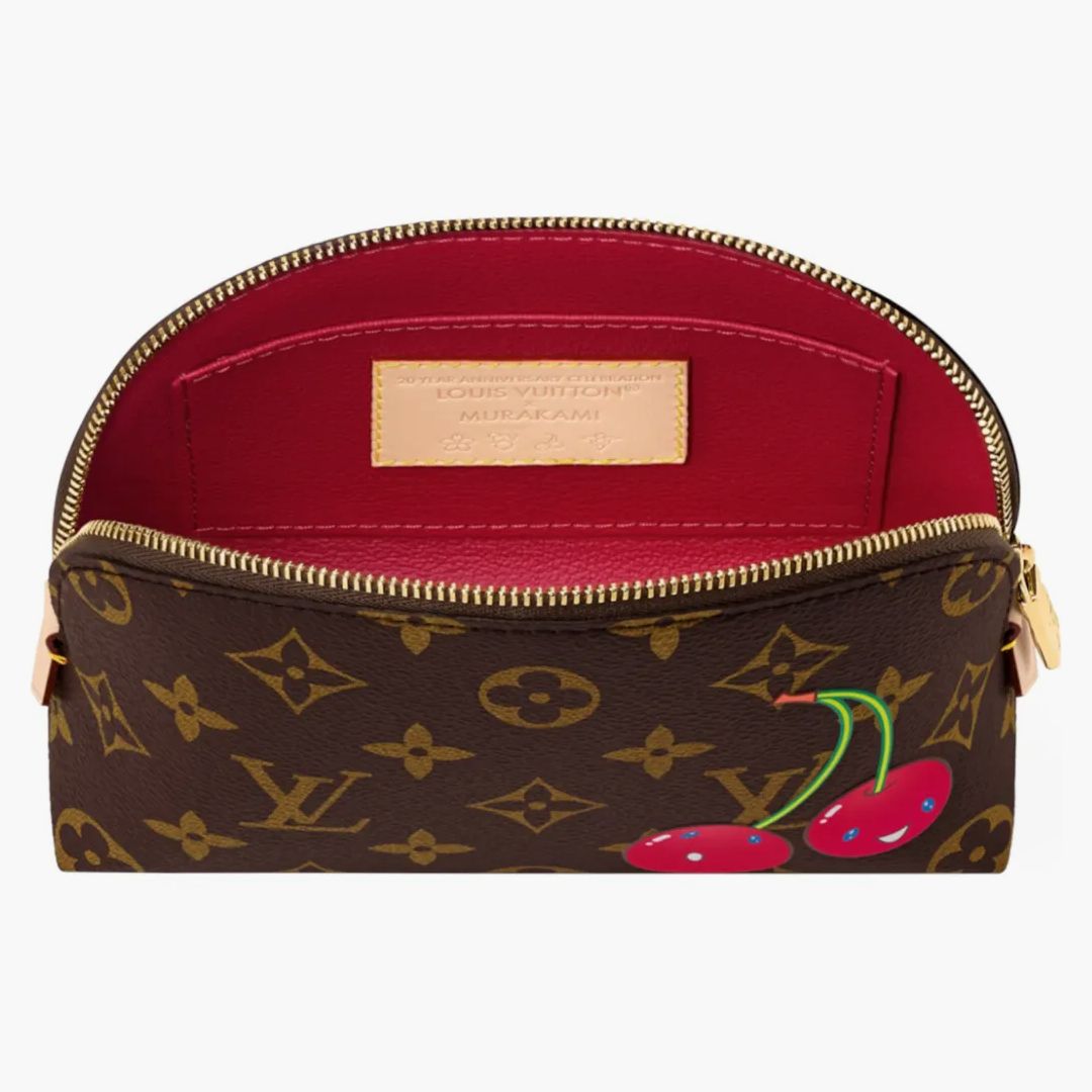 Louis Vuitton X Takashi Murakami Cherry Cosmetic Pouch Pm Brown Monogram