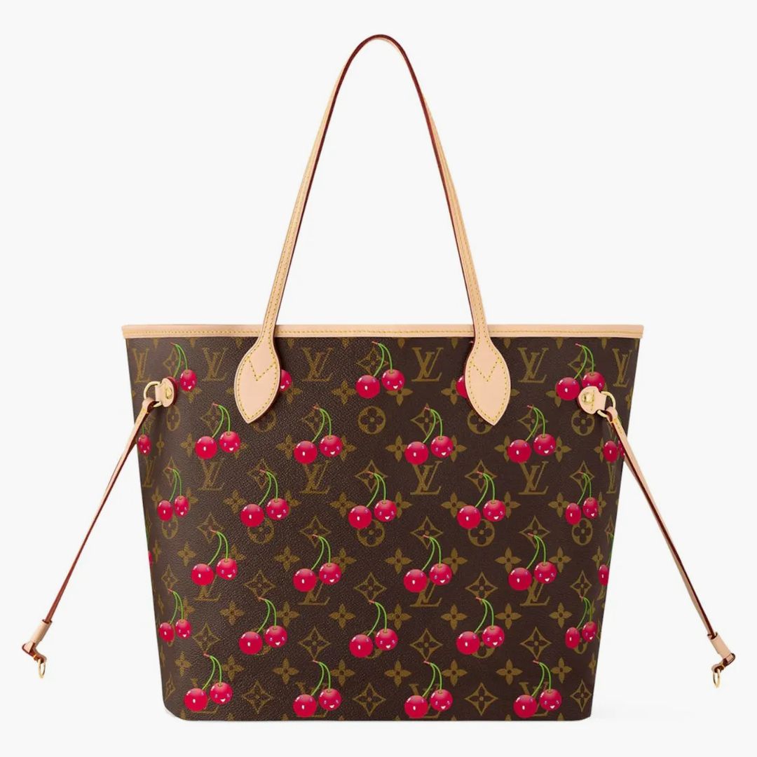 Louis Vuitton X Takashi Murakami Cherry Neverfull Mm Brown Monogram