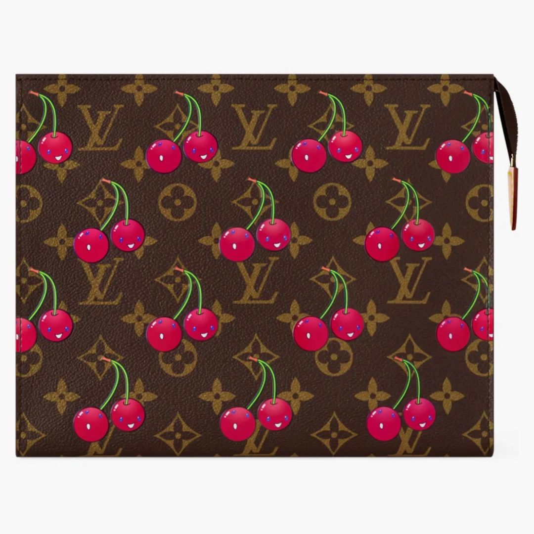 Louis Vuitton X Takashi Murakami Cherry Toiletry Pouch Brown Monogram
