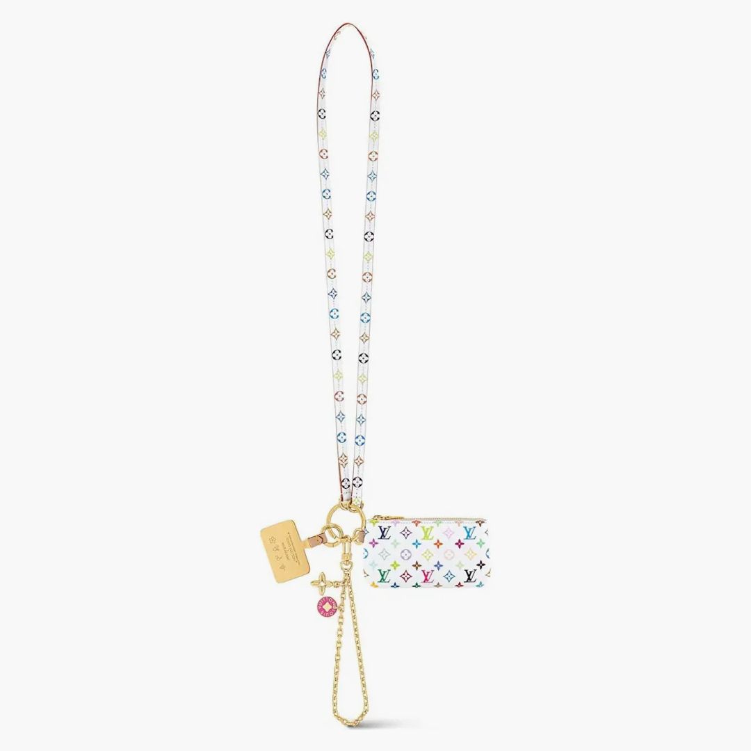 Louis Vuitton X Takashi Murakami Phone Holder White Multicolored