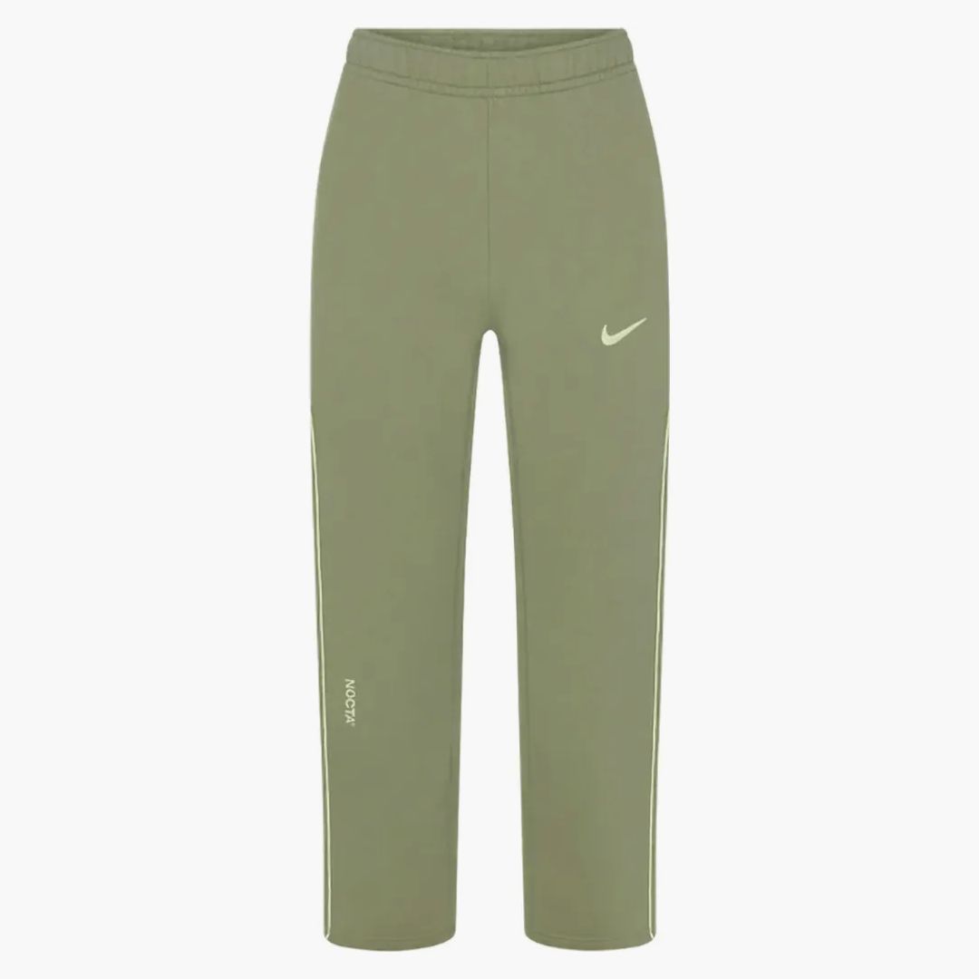 Nike X Nocta Fleece Cs Open Hem Sweatpant Oil Green/light Liquid Lime