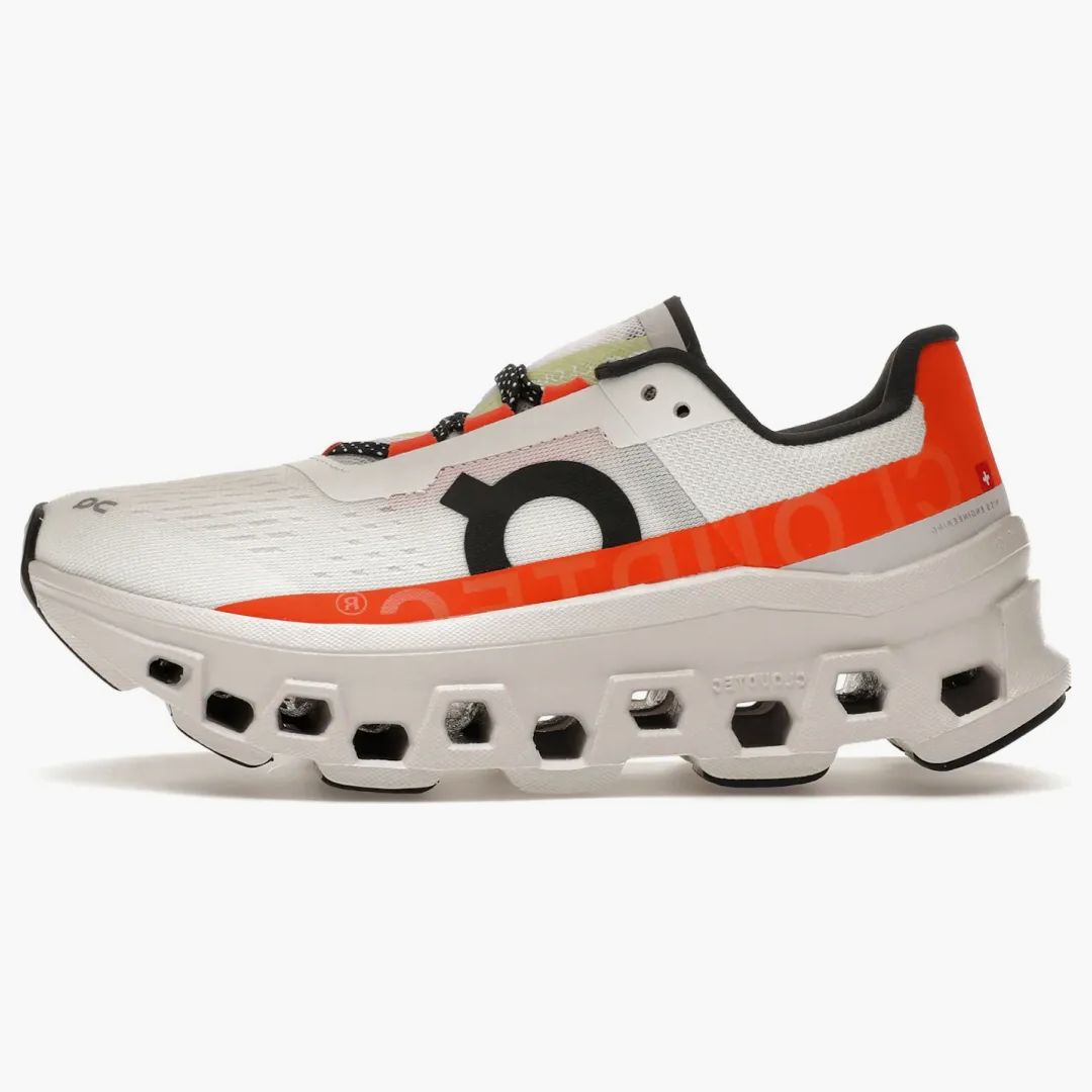 On Running Cloudmonster Undyed-white Flame (women's)