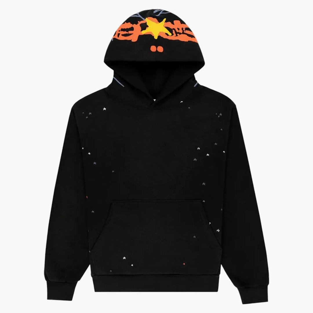 Sp5der Heavy Web Hoodie Black
