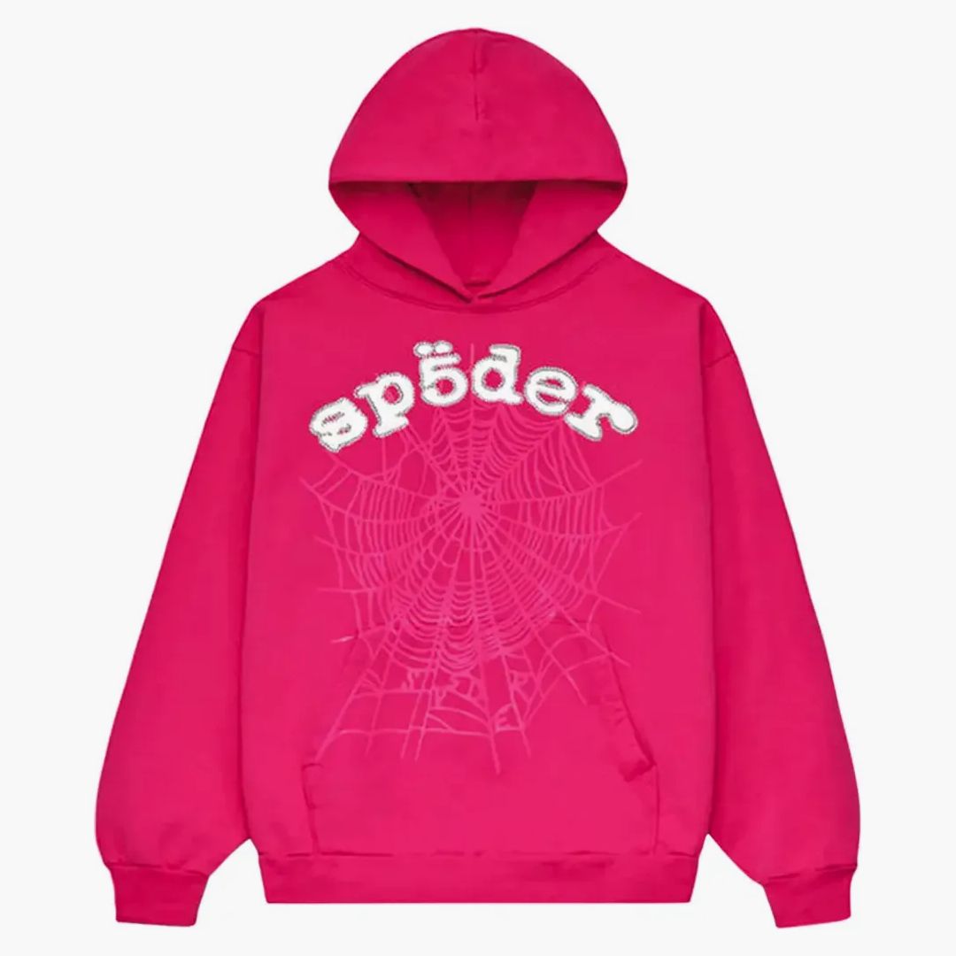 Sp5der Legacy Hoodie Pink/white