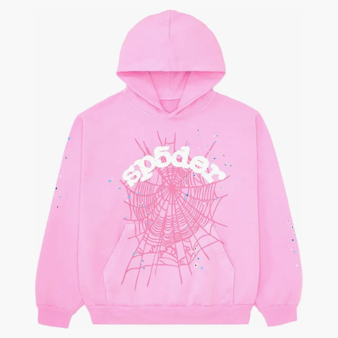 Sp5der Og Web Hoodie Pink
