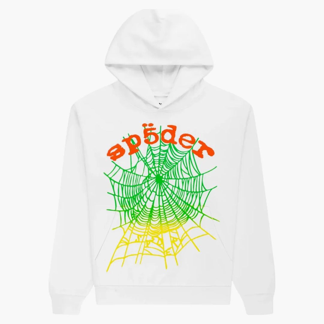 Sp5der Og Web V2 Gradient Hoodie White