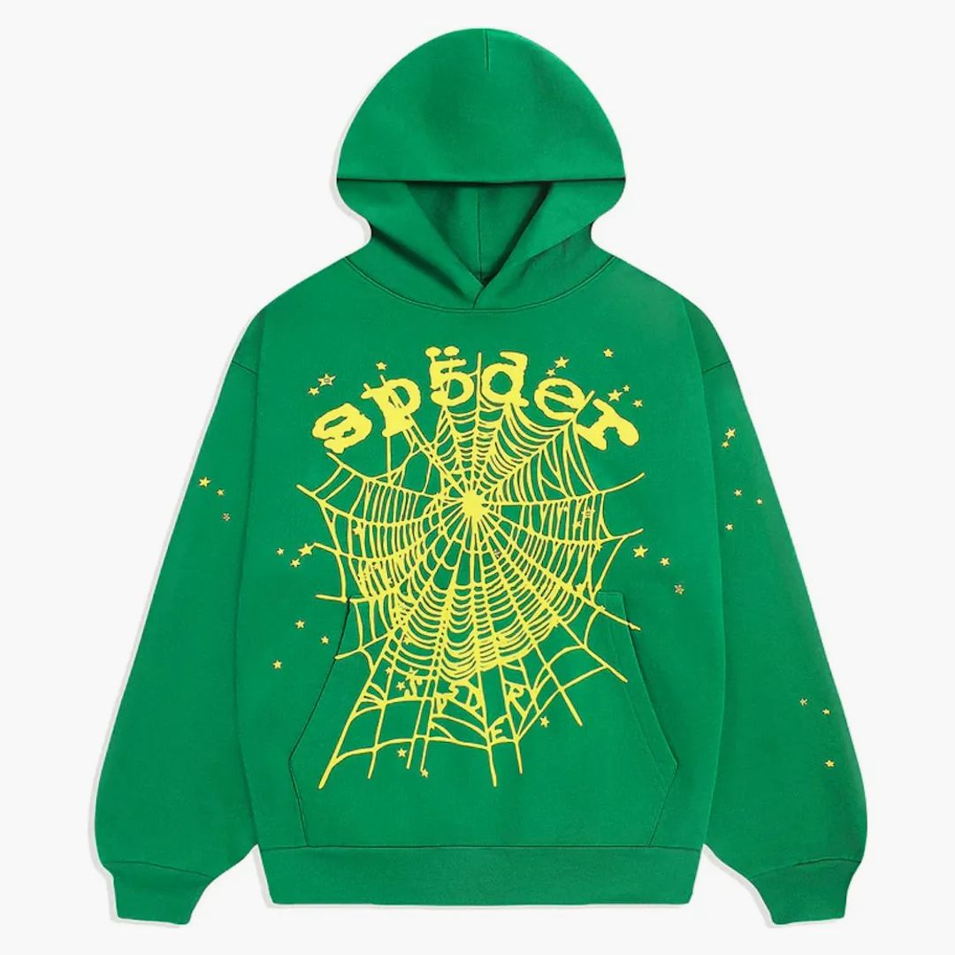Sp5der Star Og Web V2 Hoodie Slime Green