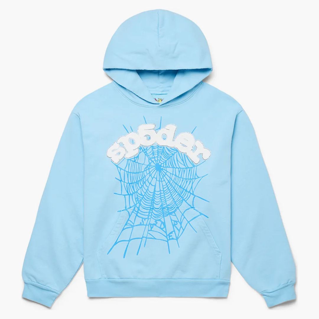 Sp5der Web Hoodie Sky Blue