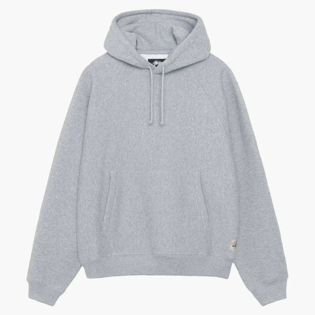 Stussy Fleece Raglan Hoodie Grey Heather
