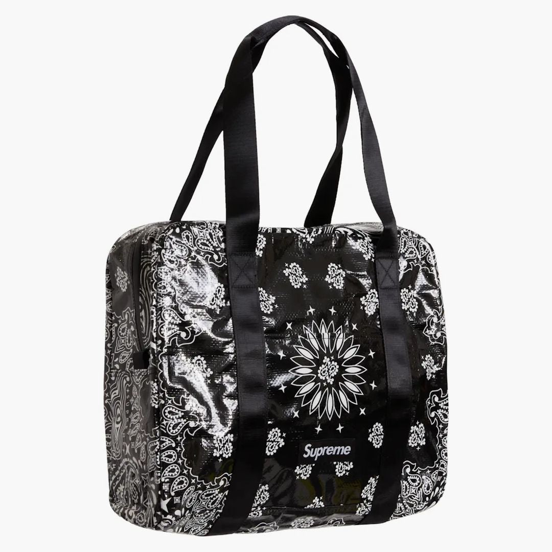 Supreme Bandana Tarp Small Duffle Bag Black