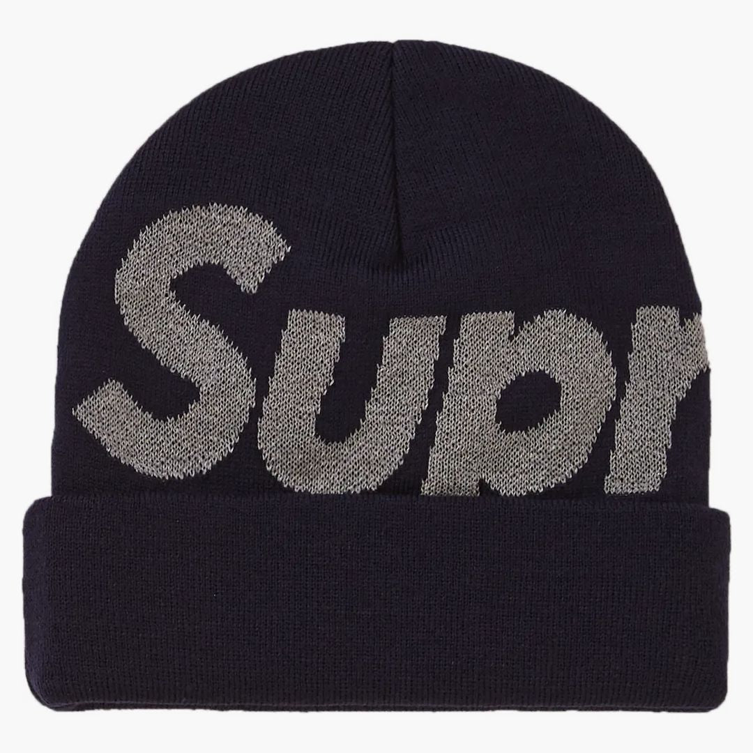Supreme Big Logo Beanie (fw18) Navy