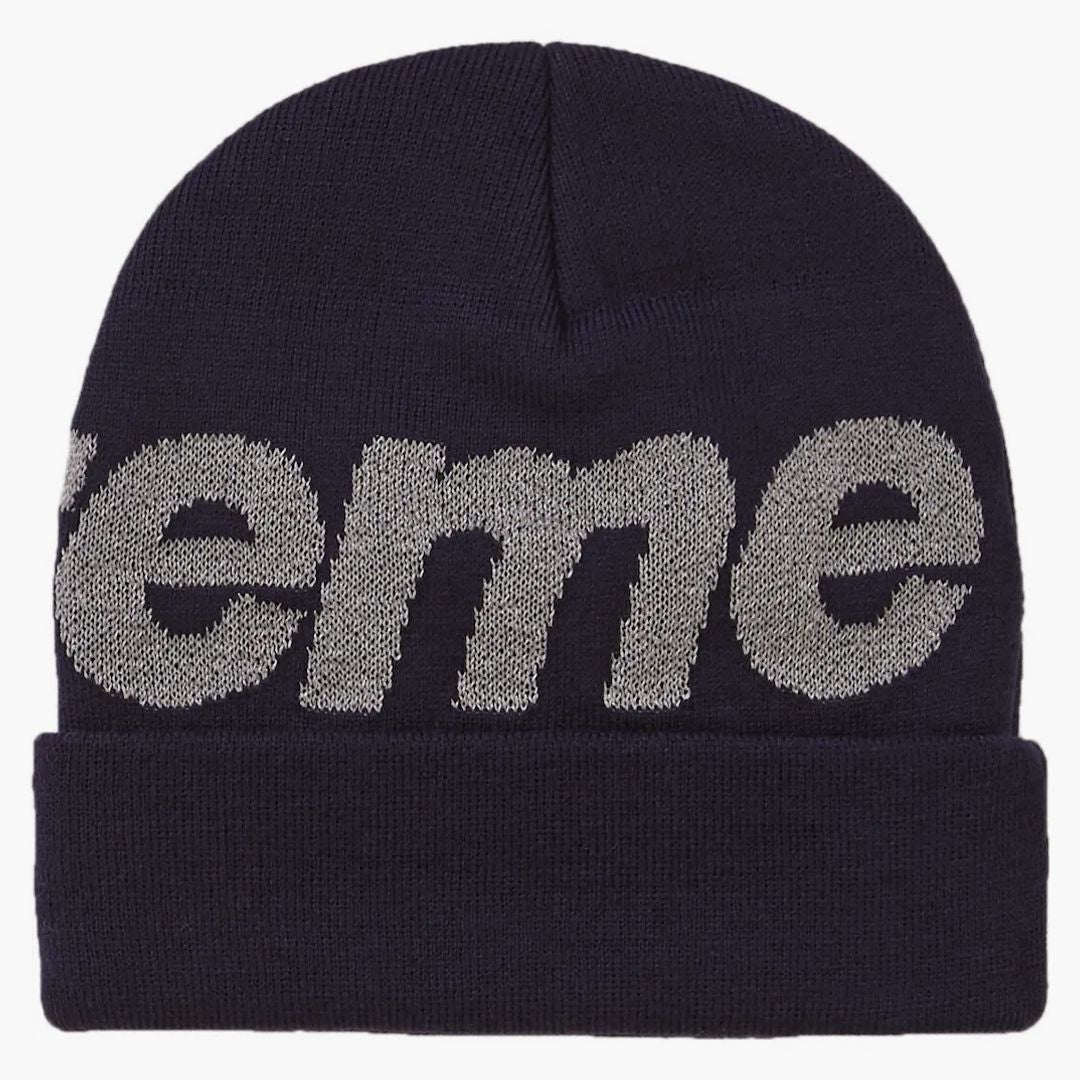 Supreme Big Logo Beanie (fw18) Navy