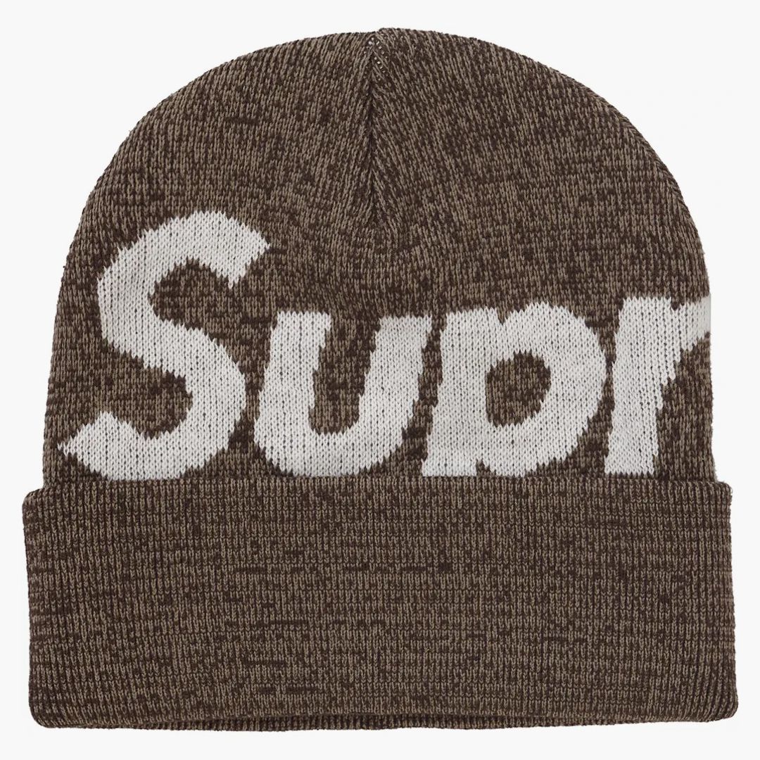 Supreme Big Logo Beanie (fw21) Brown Static