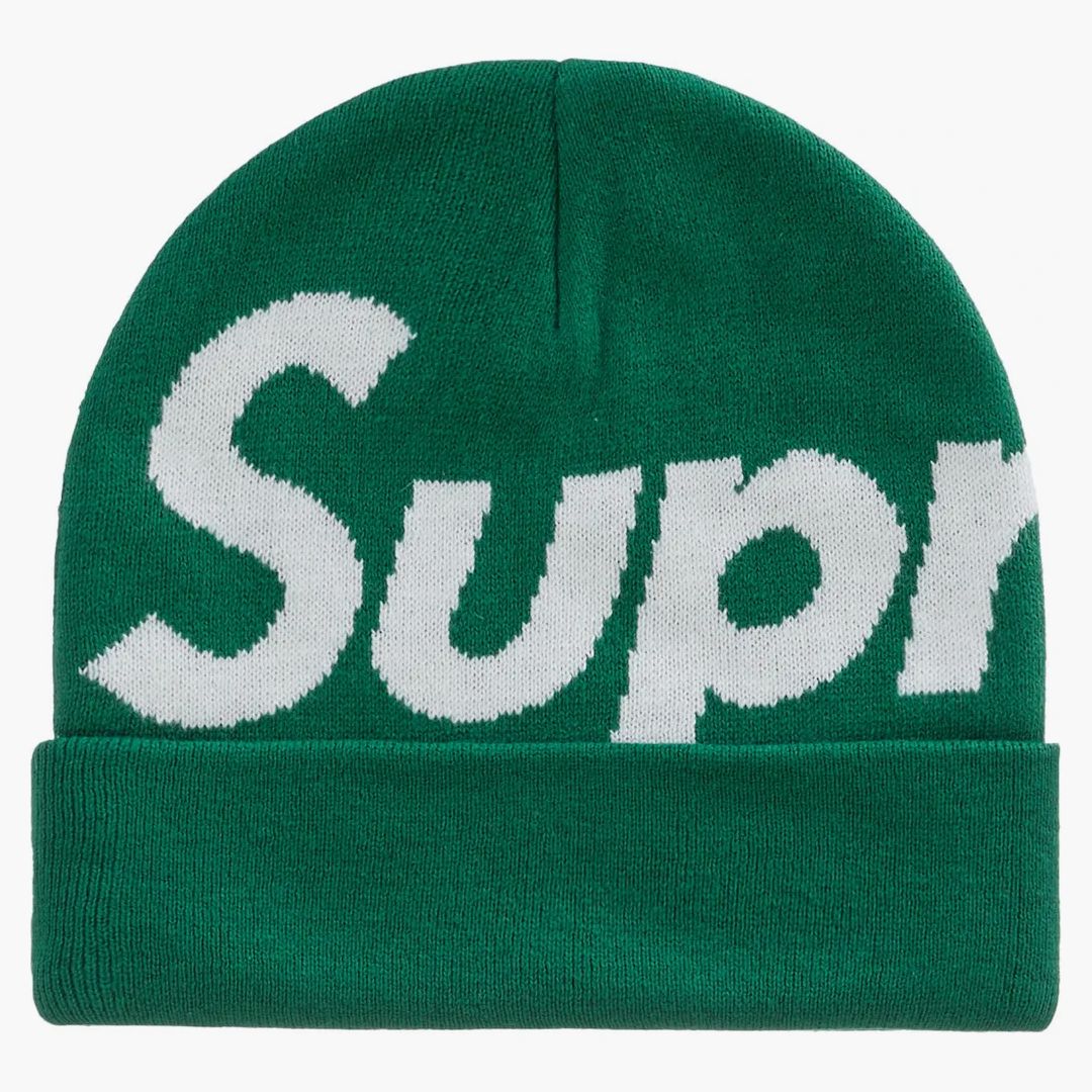 Supreme Big Logo Beanie (fw22) Dark Green