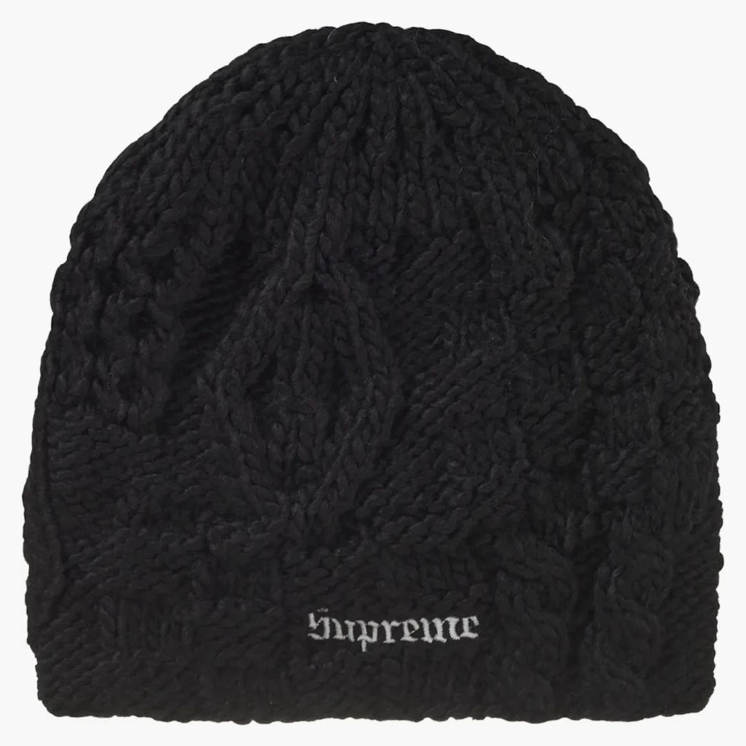 Supreme Block Knit Beanie Black