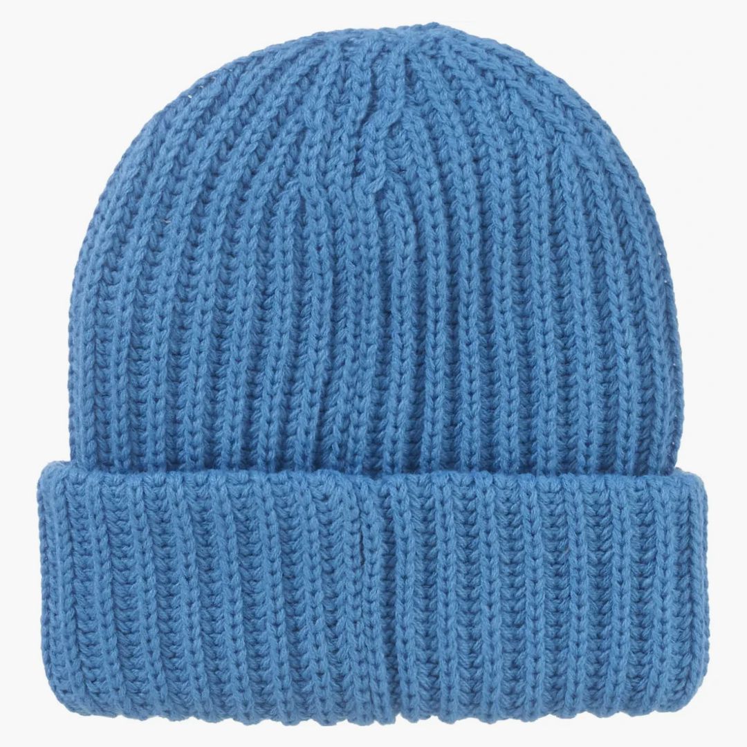 Supreme Classic Logo Chunky Ribbed Beanie (fw24) Blue