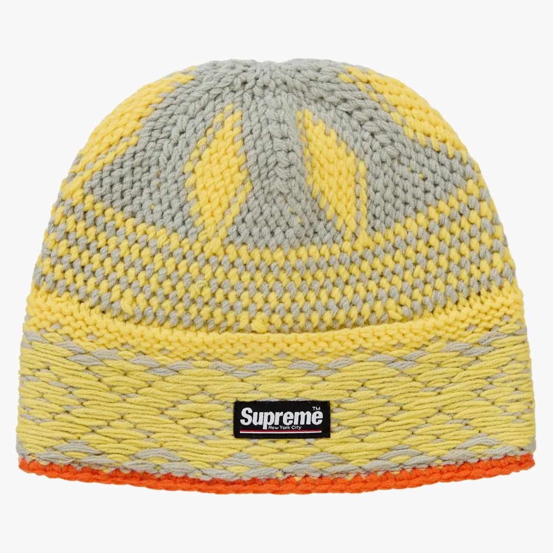 Supreme Diamond Beanie Grey