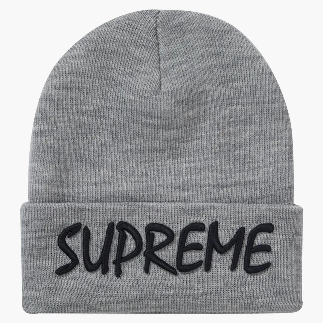 Supreme Ftp Beanie Heather Grey