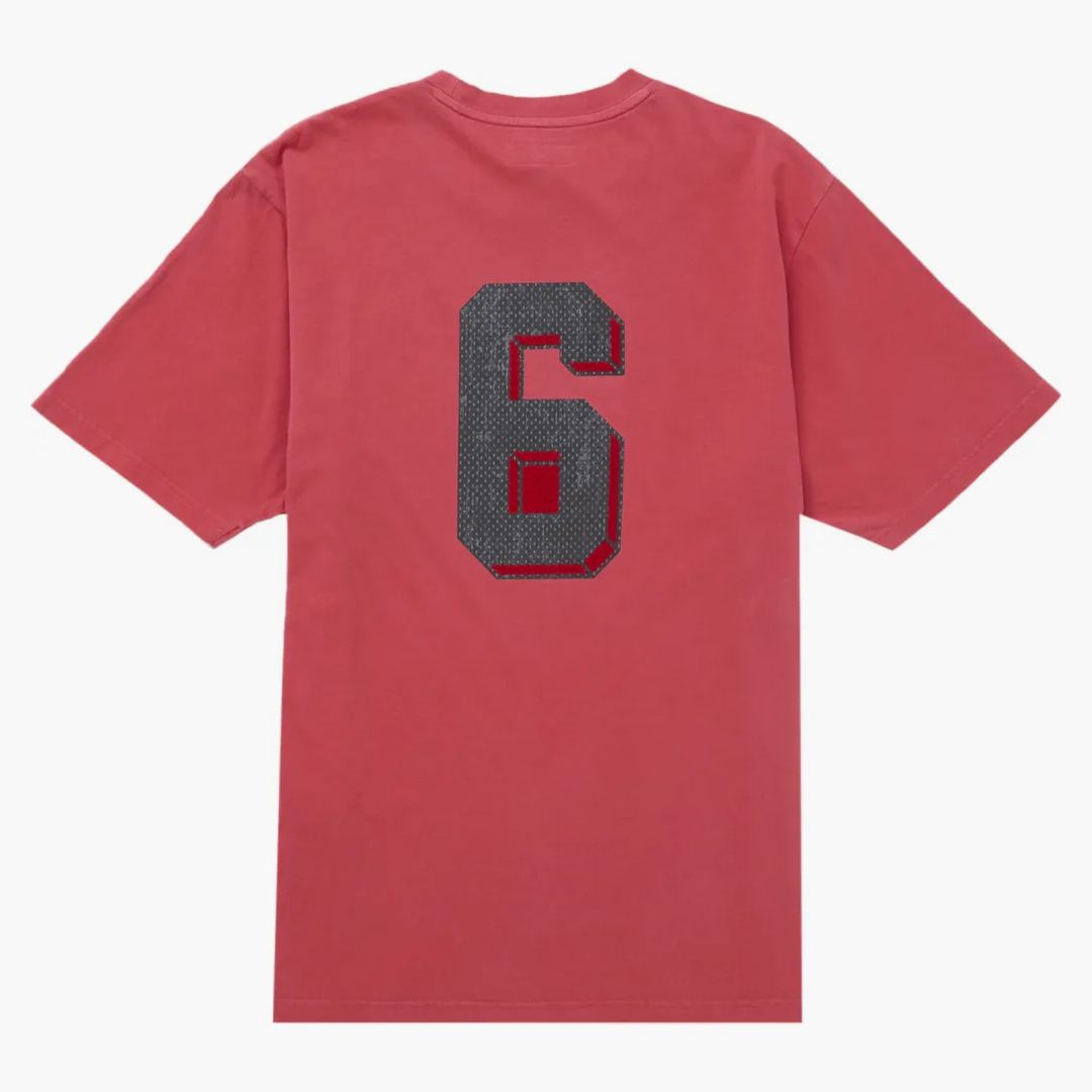 Supreme Flocked Washed S/s Top Red