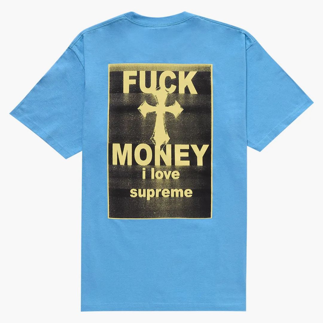 Supreme Fuck Money Tee Bright Blue