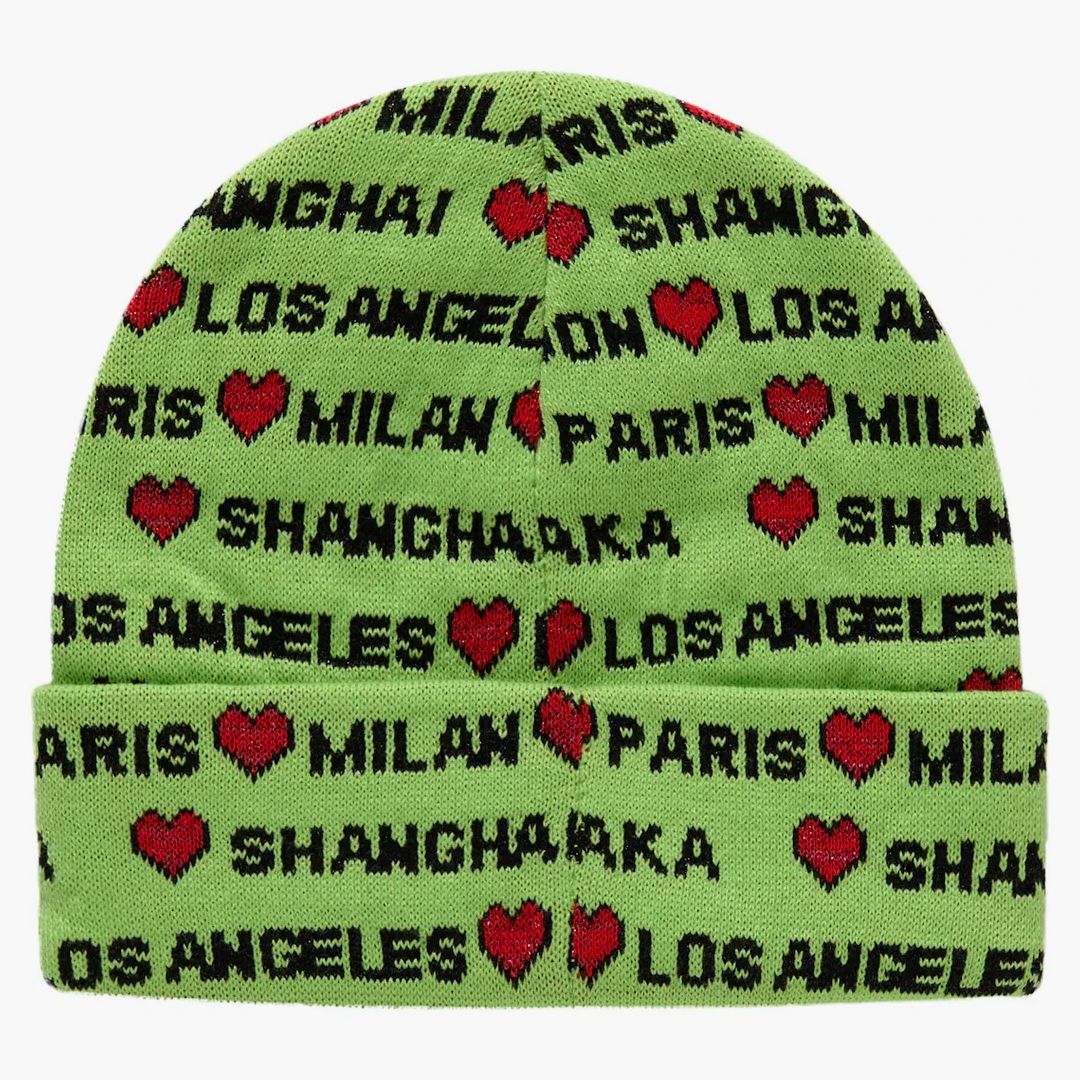 Supreme Hearts Beanie Green