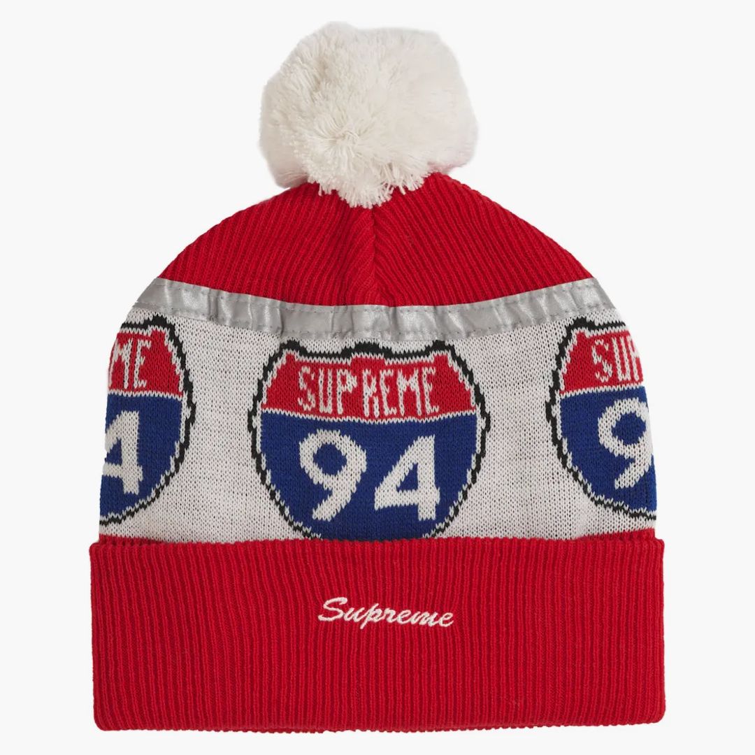 Supreme Interstate Reflective Beanie Red
