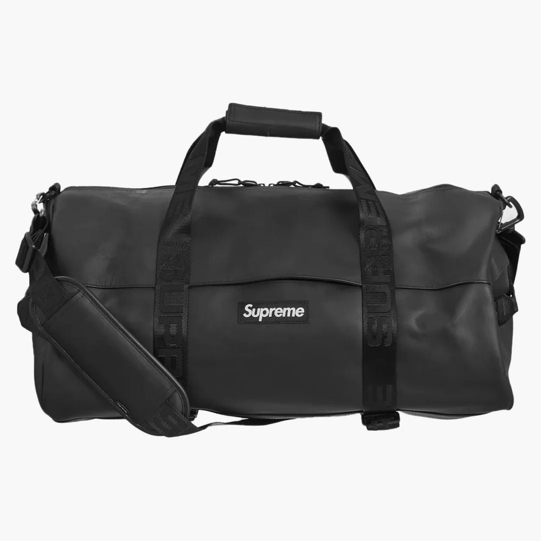 Supreme Leather Duffle Bag Black