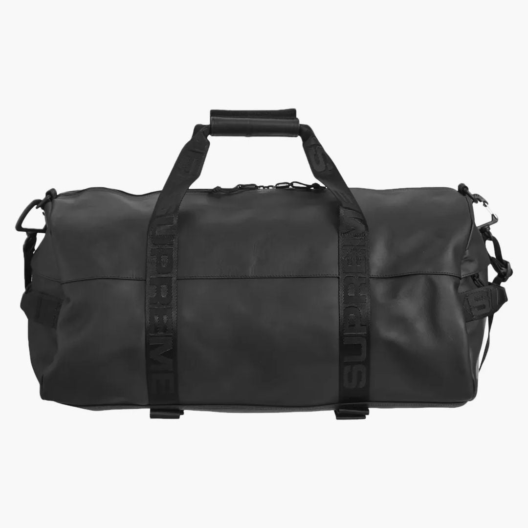 Supreme Leather Duffle Bag Black