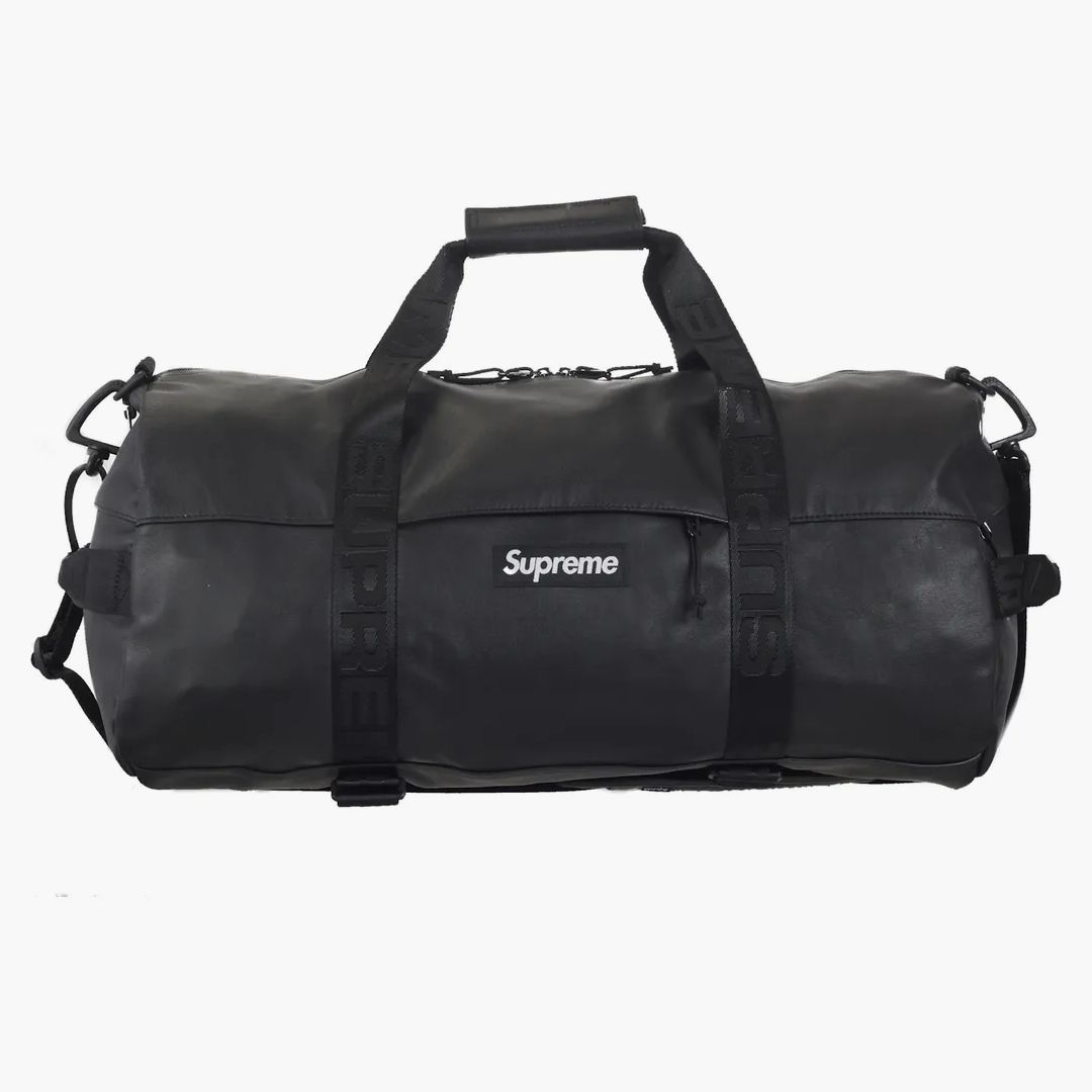 Leather Duffle Bag Black
