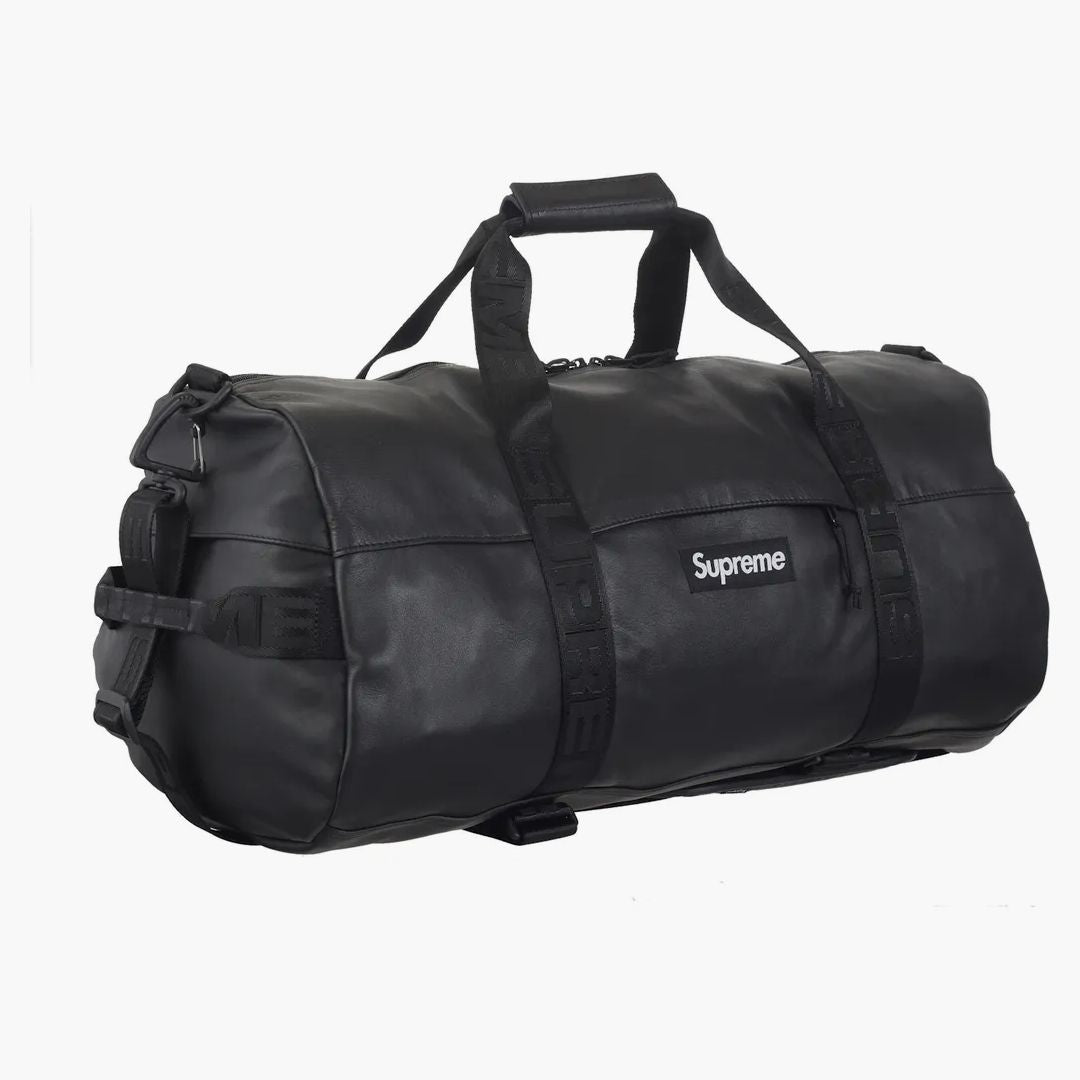 Leather Duffle Bag Black