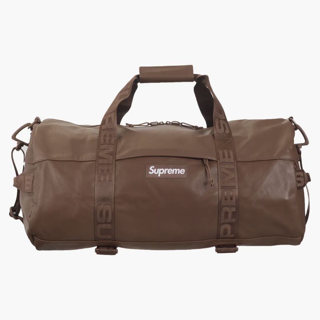 Leather Duffle Bag Brown