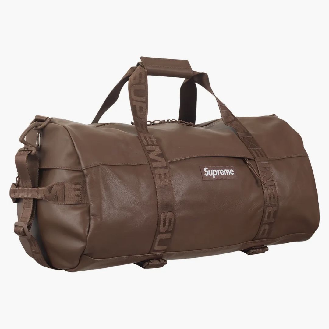 Leather Duffle Bag Brown