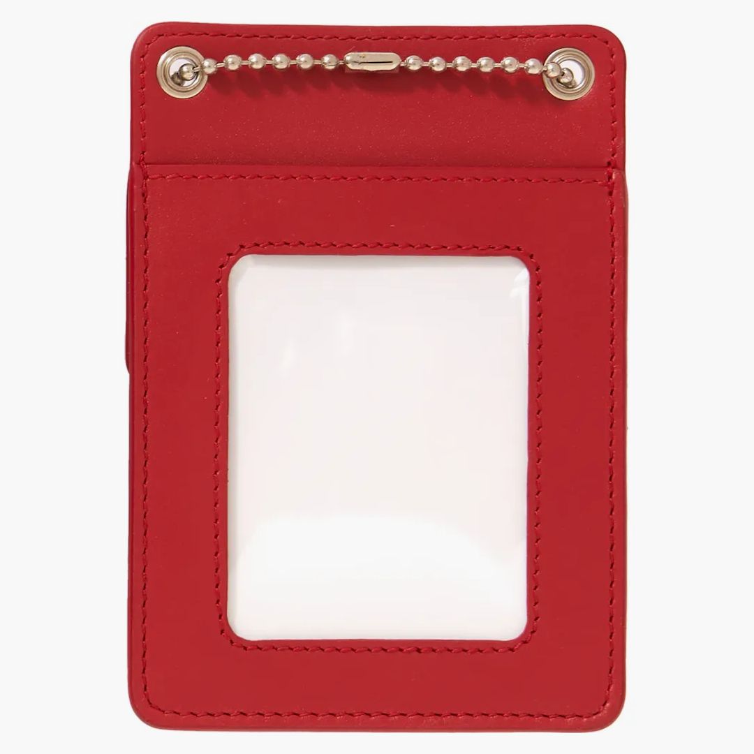 Supreme Leather Id Holder + Wallet Red