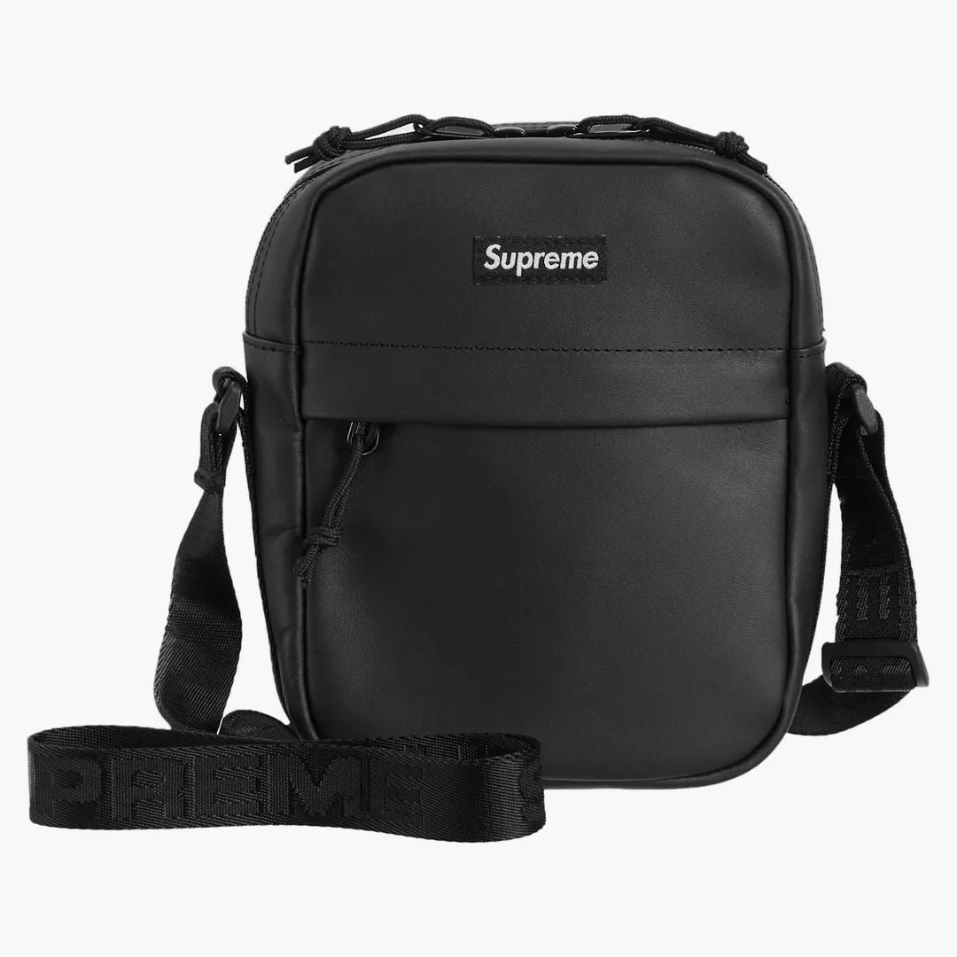 Supreme Leather Shoulder Bag Black