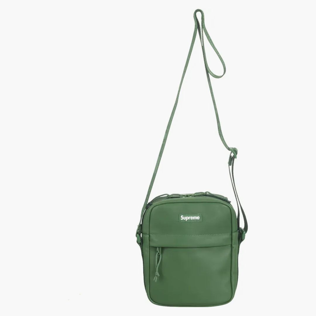 Leather Shoulder Bag Green