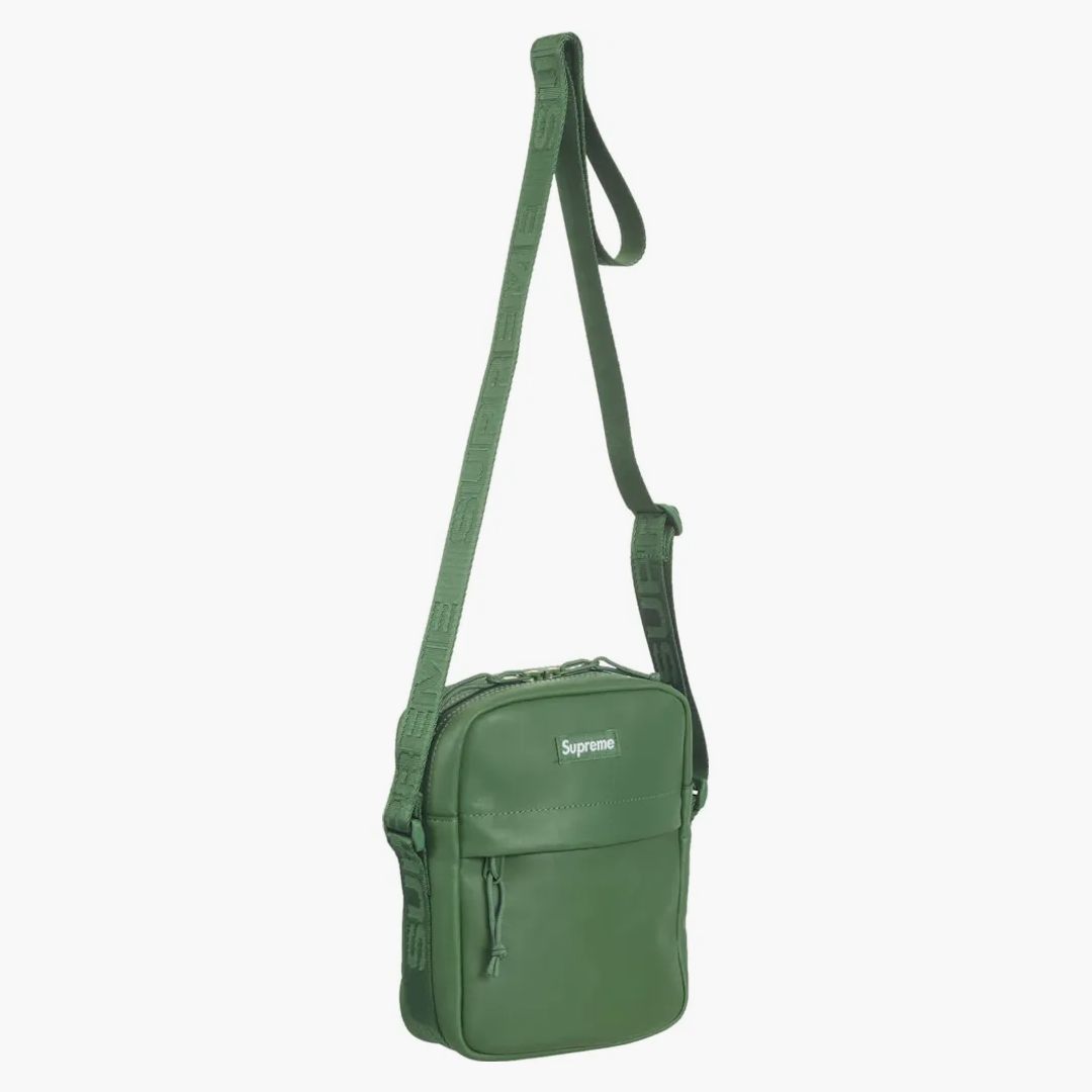 Leather Shoulder Bag Green