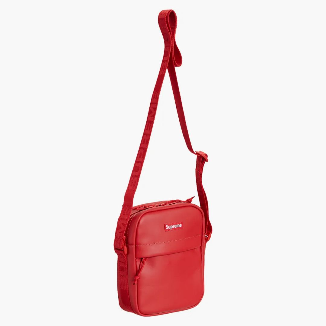 Supreme Leather Shoulder Bag Red