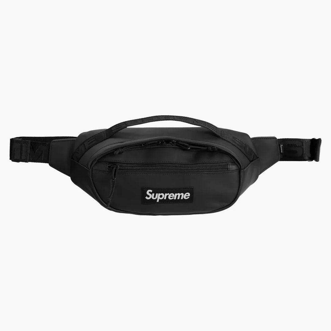Supreme Leather Waist Bag Black
