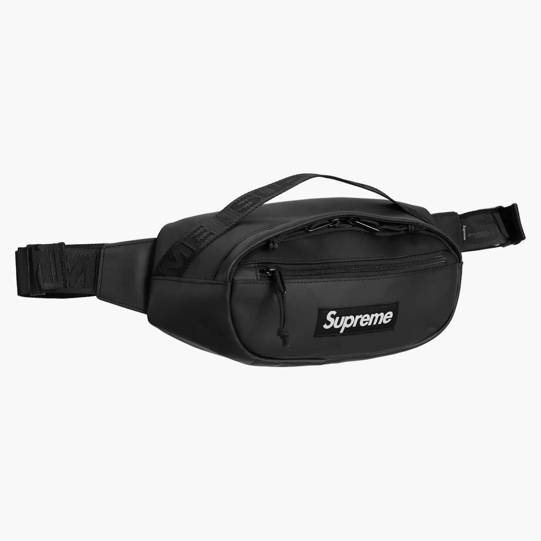 Supreme Leather Waist Bag Black