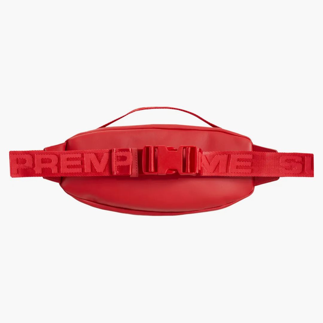 Supreme Leather Waist Bag Red